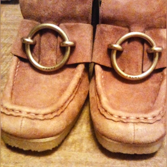 NWOT "Frame" suede chunky heeled shoes, size 37 1/2 - Picture 4 of 5